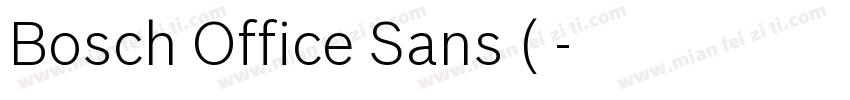 Bosch Office Sans (正字体转换